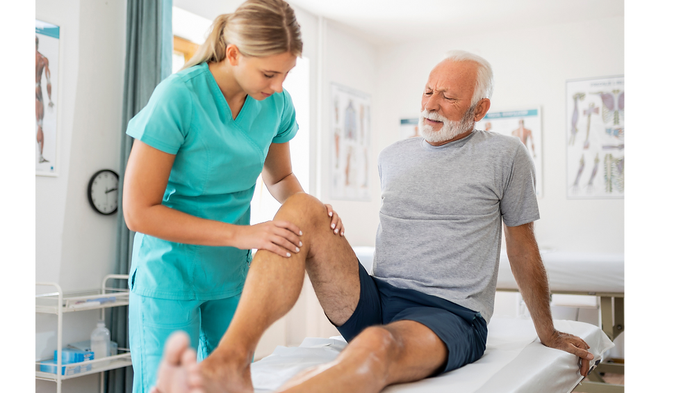 Provider treating a patient