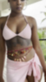 Thumbnail: Tropical Sunset Crystal Waist Bead Set