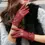 Thumbnail: 2025 Women's Genuine Leather Gloves Red Sheepskin