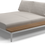 Thumbnail: Gloster Grid Left/Right Teak Chill Chaise - Sectional