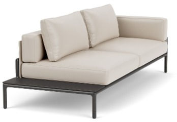 Thumbnail: Moto Right Arm Loveseat with Table Sectional