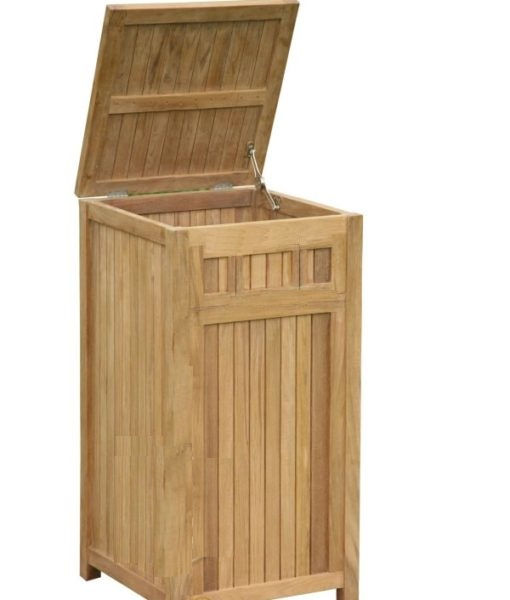 Teak Trash Can