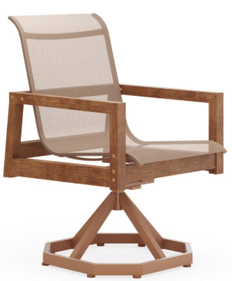 Thumbnail: Woodard Sierra Swivel Rocking Dining Chair