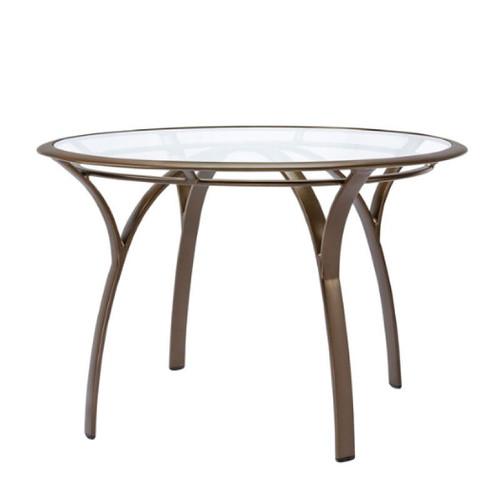 Brown Jordan Pasadena 42" Round Glass Top Dining Table