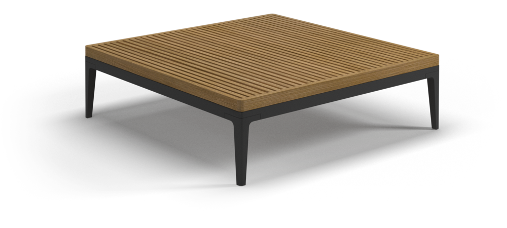 Gloster Grid 40" Square Teak Coffee Table