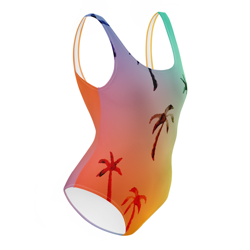 Thumbnail: Rainbow Palm One-Piece UPF Swimsuit