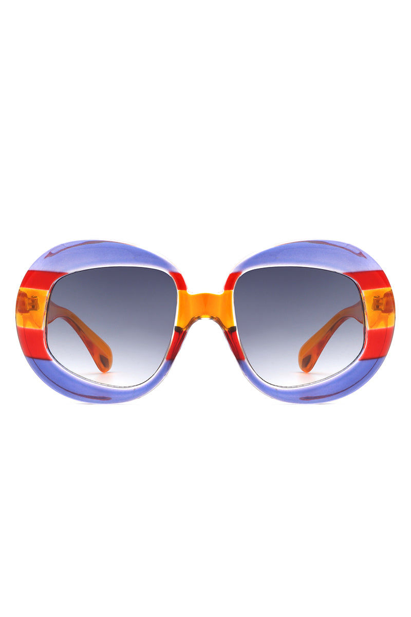 Thumbnail: Maven - Oversized Geometric Oval Round Fashion Women's Sunglasses
