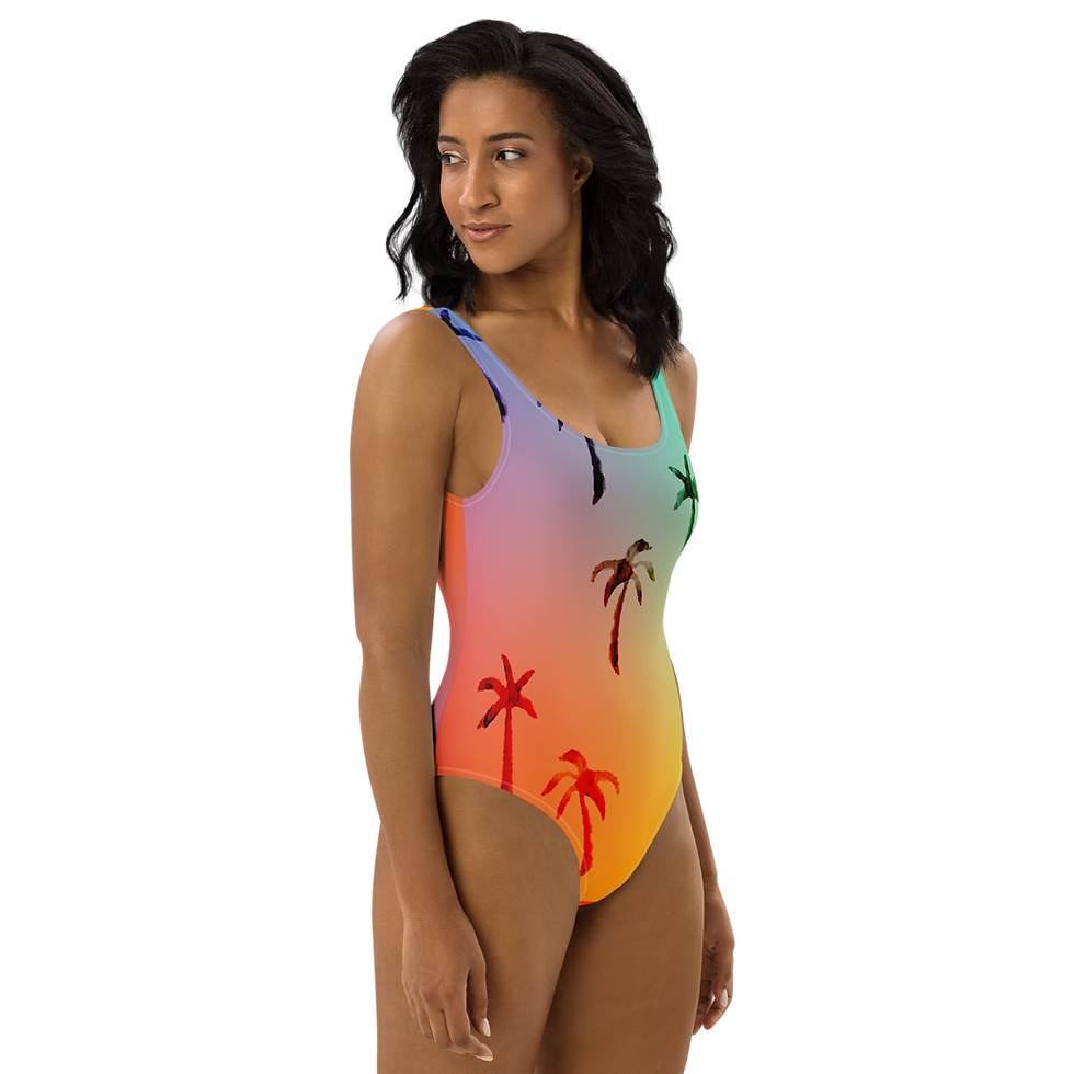 Thumbnail: Rainbow Palm One-Piece UPF Swimsuit