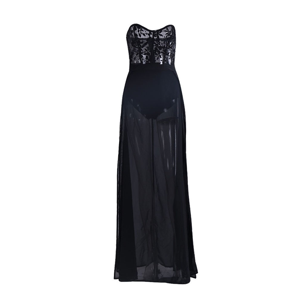 Thumbnail: Long Sexy Black Play Suit
