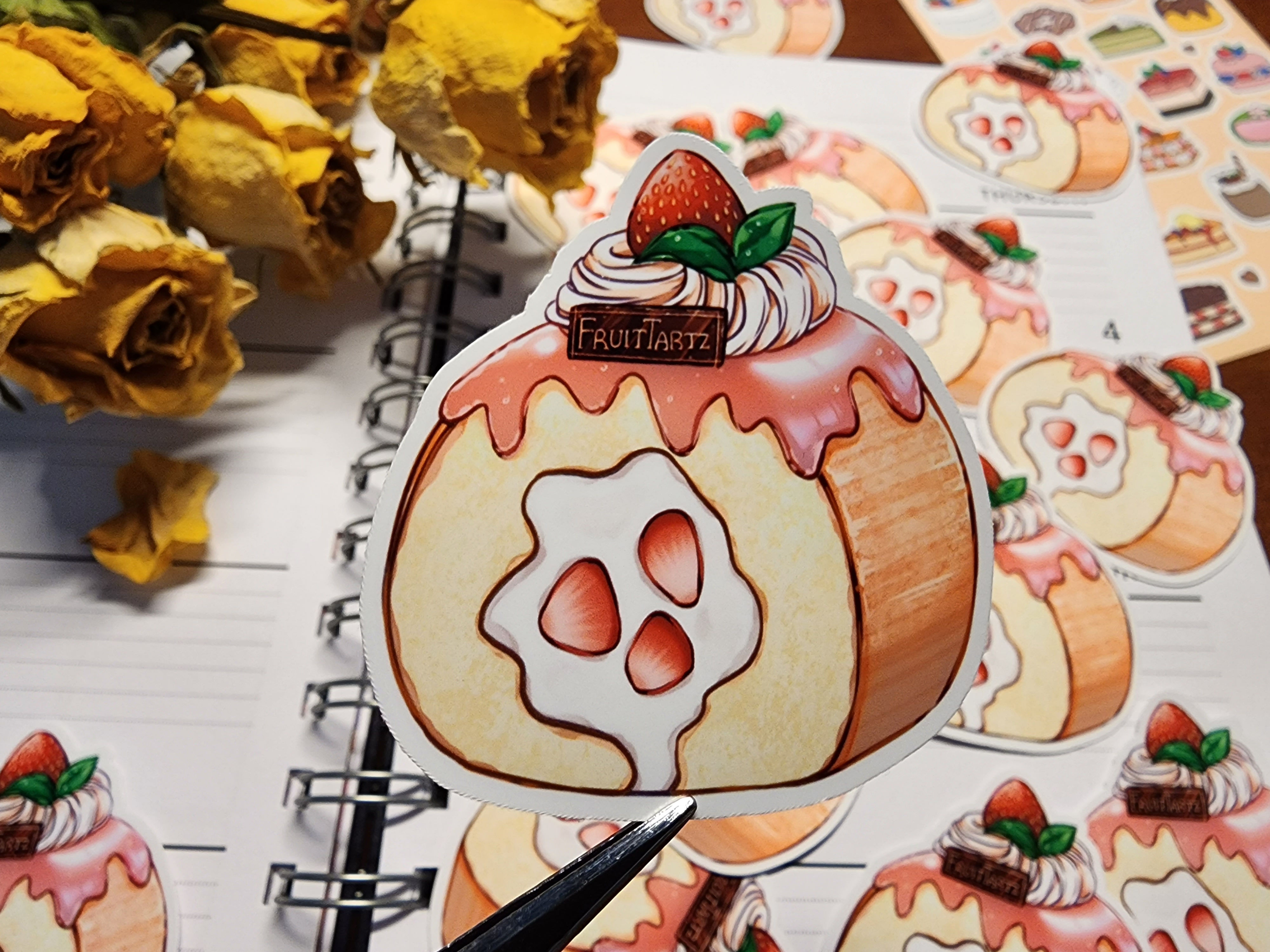 Strawberry Roll Sticker