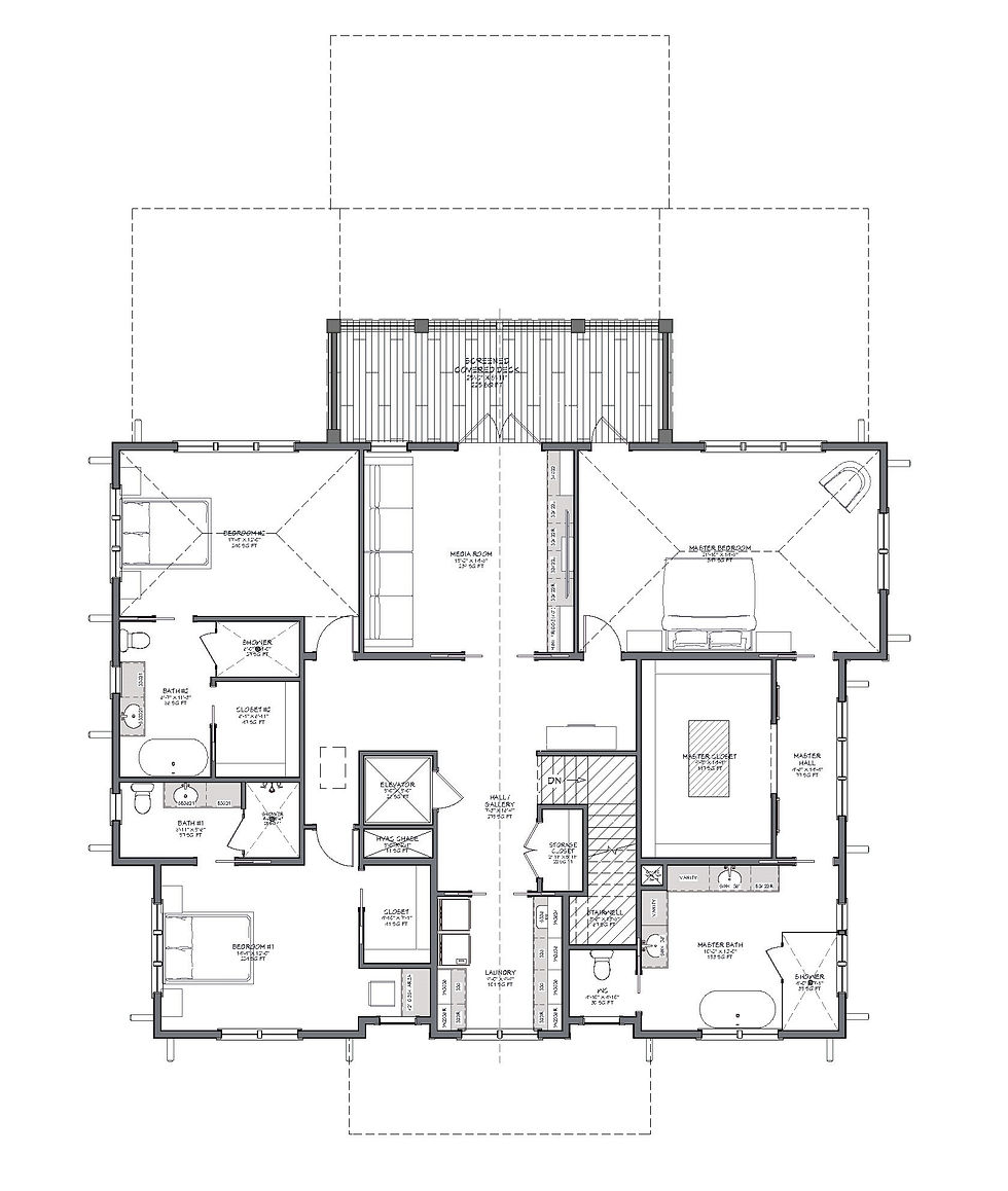 Thumbnail: Maritime forest home plan in Kiawah Estates on John's Island, SC. Beautiful southern custom home design with elevated pool design.
