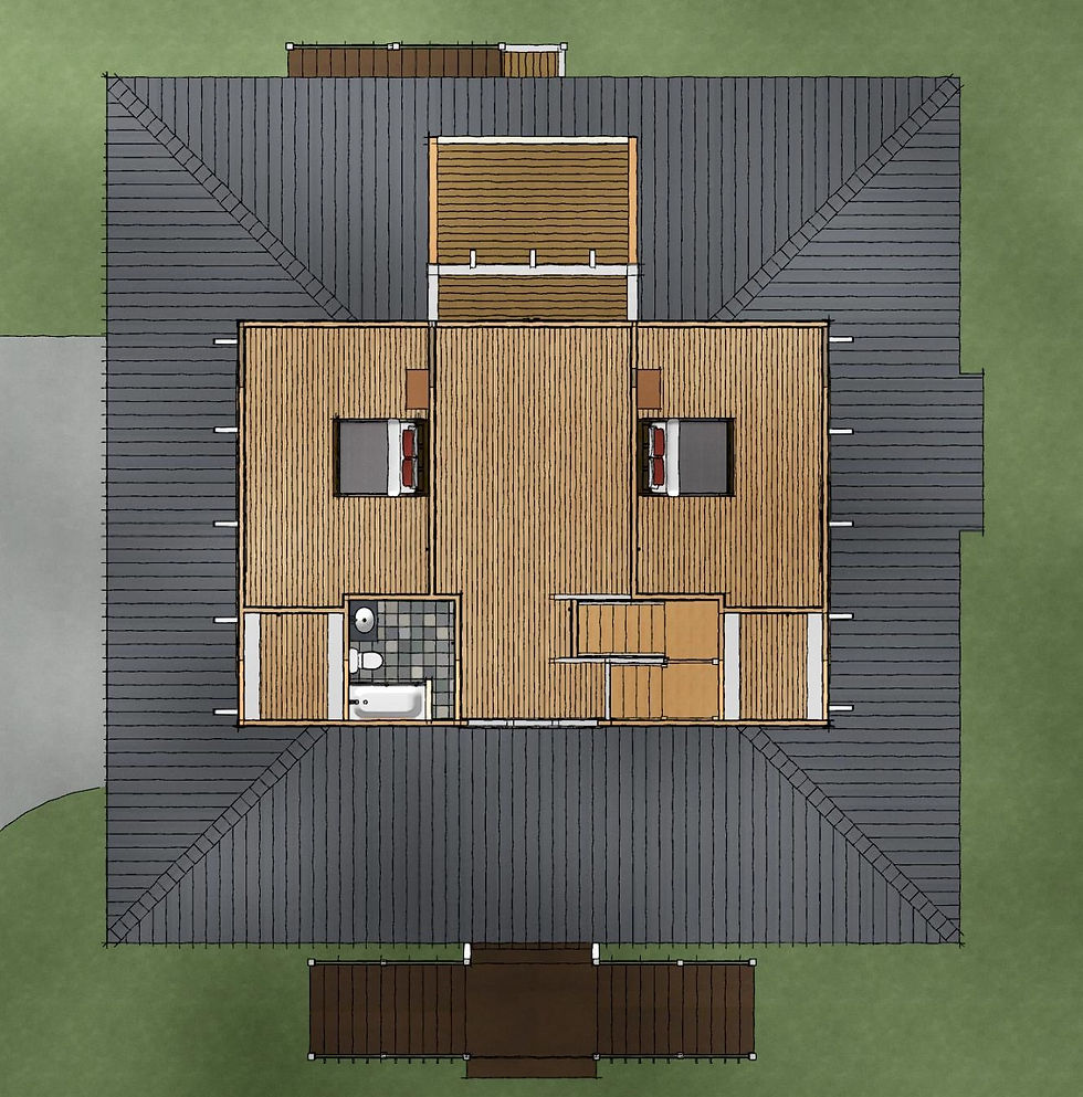 Thumbnail: Sol Legare coastal cottage plan is awesome for marsh views and water front lots. Wrapping southern porch and clean cement siding lines with shed dormer and half story upstairs. Efficient yet open lan for small families.