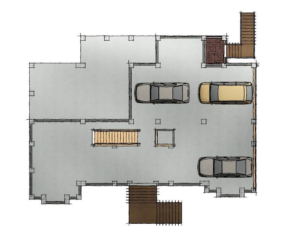 Thumbnail: Cardinal point architecturally stunning elevated coastal home plan with metal roofing and cottage style board and batten siding.