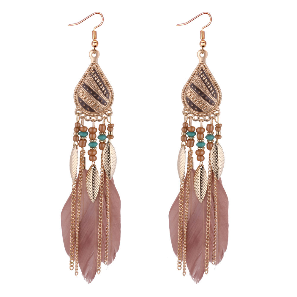 Bohemian Handmade Teardrops Earrings 12cm