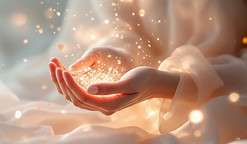 healing hands holding energy