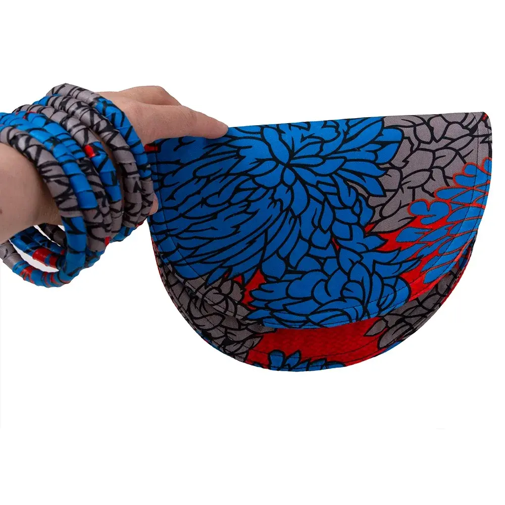  Large Ankara Handmade Bangles and Small Matching Handbag