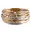 Thumbnail: Charm Triple Color Leather Bracelet
