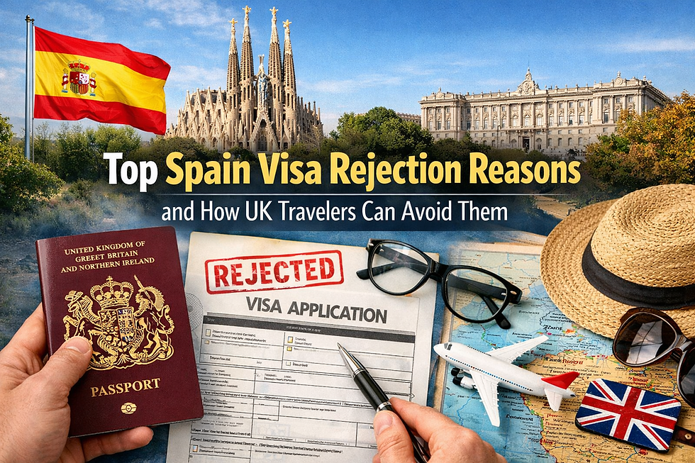 Top Spain Visa Rejection Reasons and How UK Travelers Can Avoid Them