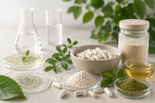 Postbiotika-Rohstoffe, Kapseln und funktionelle Inhaltsstoffe für moderne Darmgesundheitsprodukte und innovative Nahrungsergänzungsmittel.