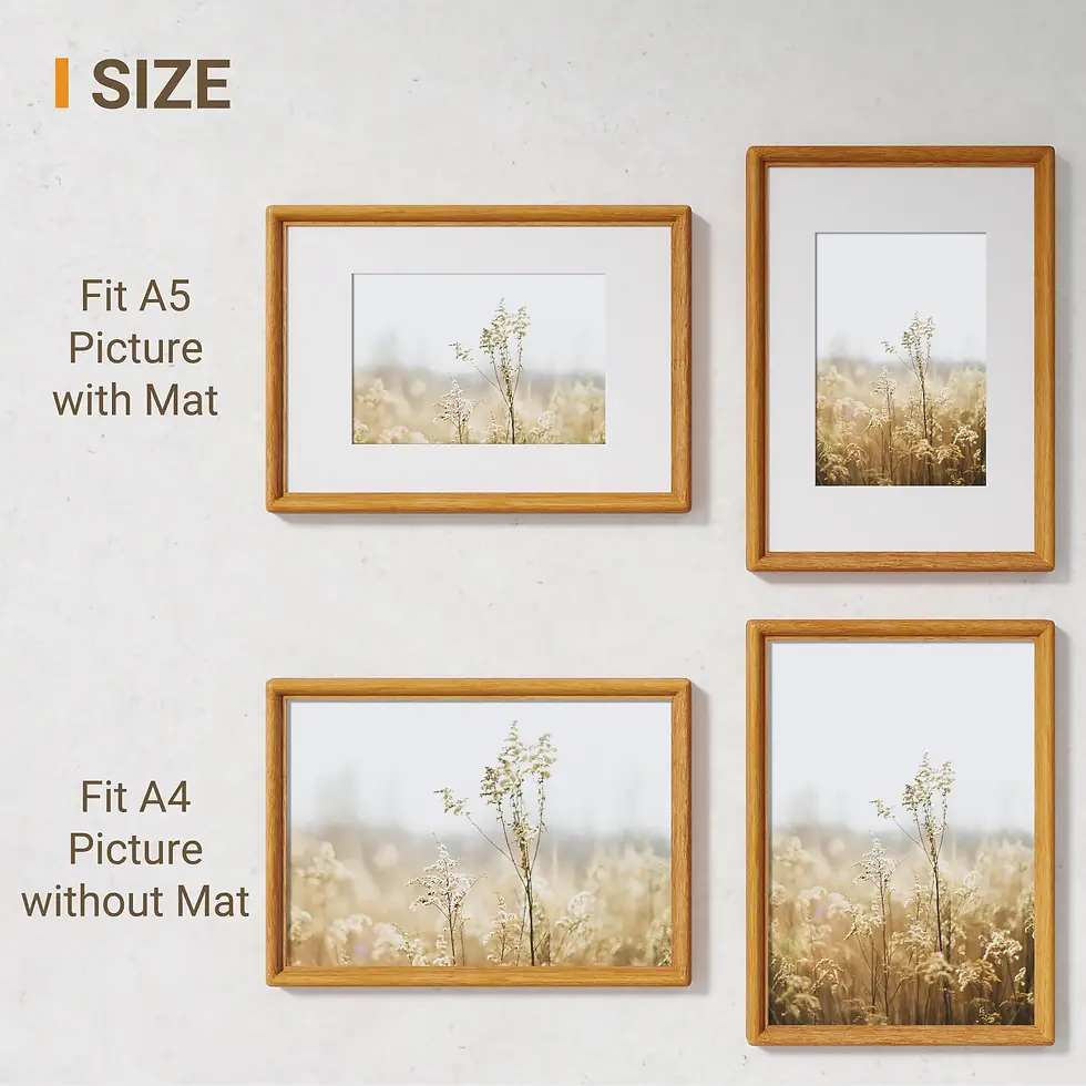 Thumbnail: KovaScape Solid Teak Picture Frame Curved Profile