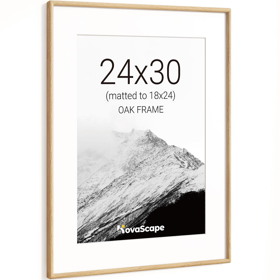 Thumbnail: KovaScape Solid Oak Frame: Tempered Glass, Rounded Corners, Wall/Tabletop