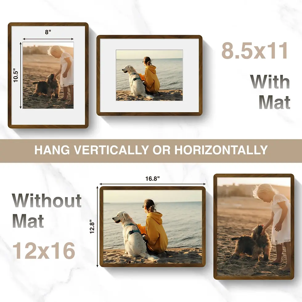 Thumbnail: KovaScape Solid Walnut Picture Frame Rounded Corner