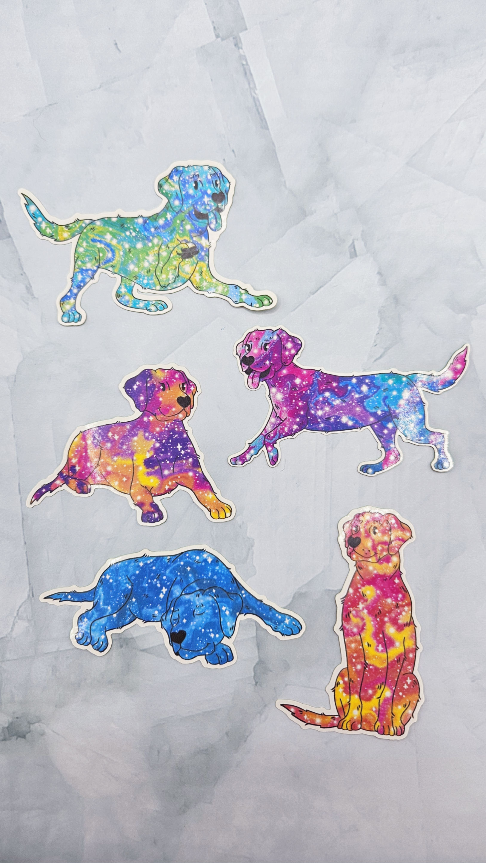 Galaxy Dog Stickers