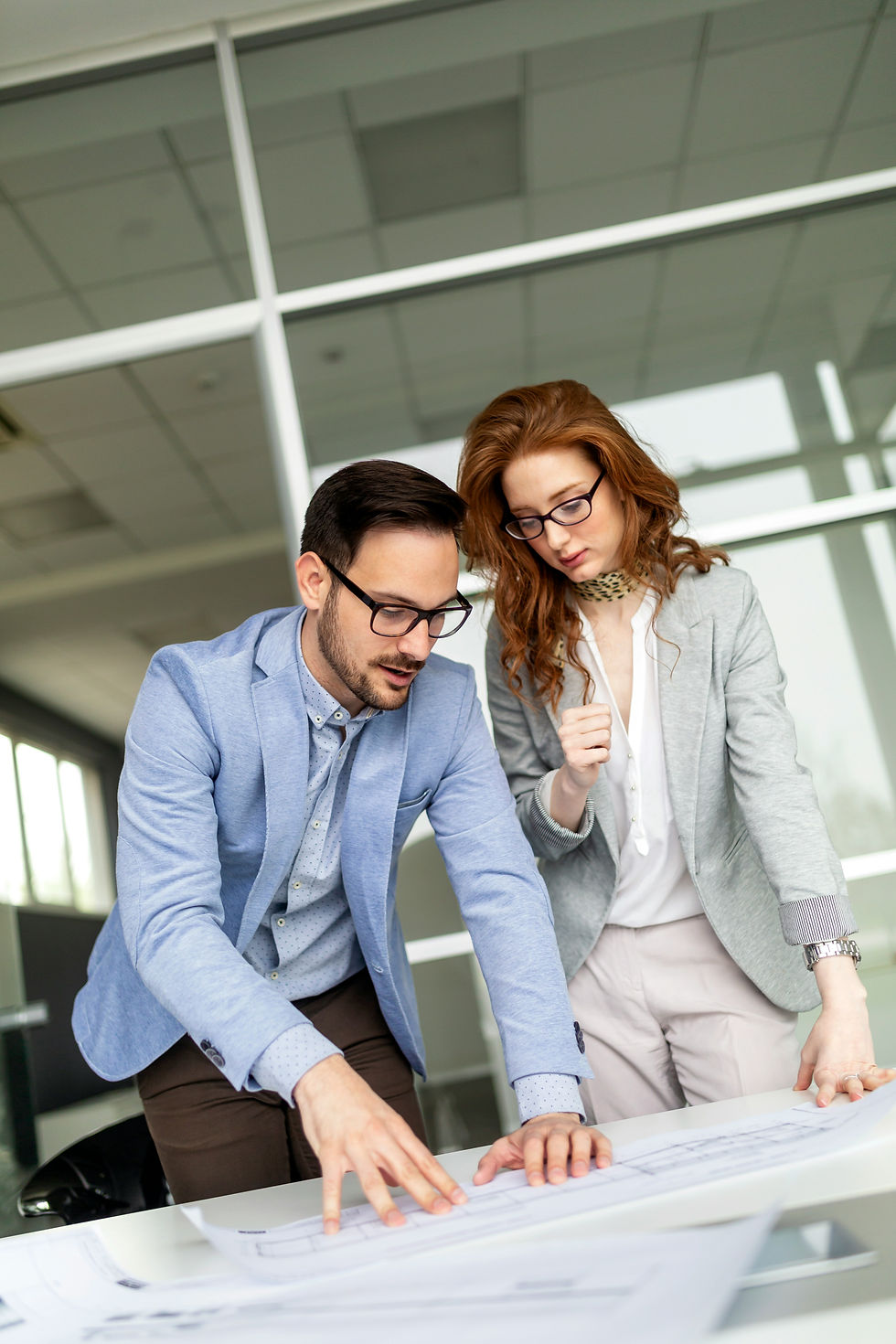Two colleagues working together