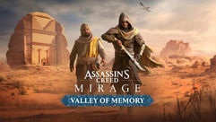 Basim and another character stand in the desert beside ancient ruins, representing the Assassin’s Creed Mirage Valley of Memory expansion.