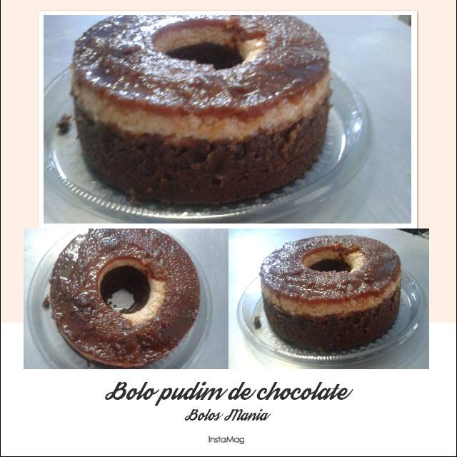 Bolo pudim de chocolate
