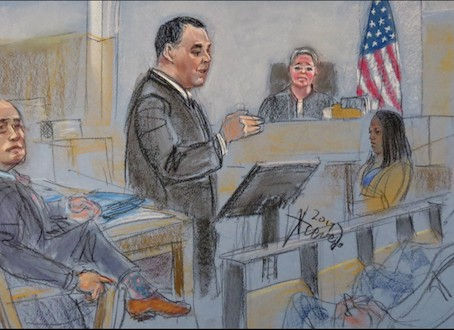 Court Reporter Sighting - Courtroom Sketch