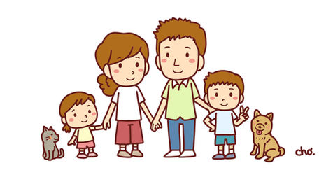 イラスト イラストレーター イラストレーターのホームページ 河原ちょっと かわいい 見やすい わかりやすい 明るい 家族 お父さん お母さん 女の子 男の子 illust illustrator Japanese kawahara chotto kawaii family