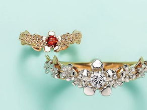 立体的なお花がポイント~シャスミン親子ペアRing☺︎︎