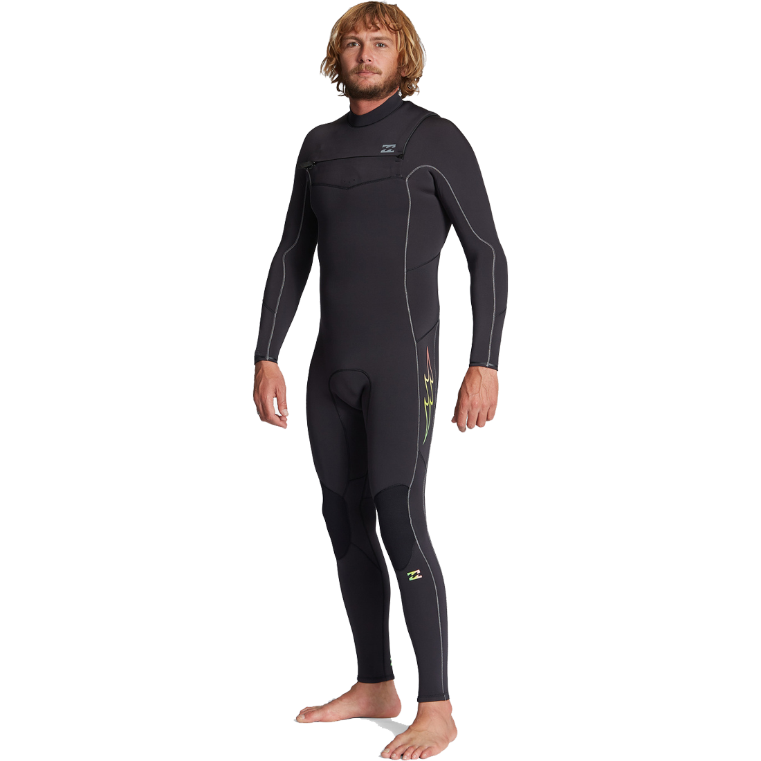 Billabong 4/3mm Mens Absolute Chest Zip Black Fade