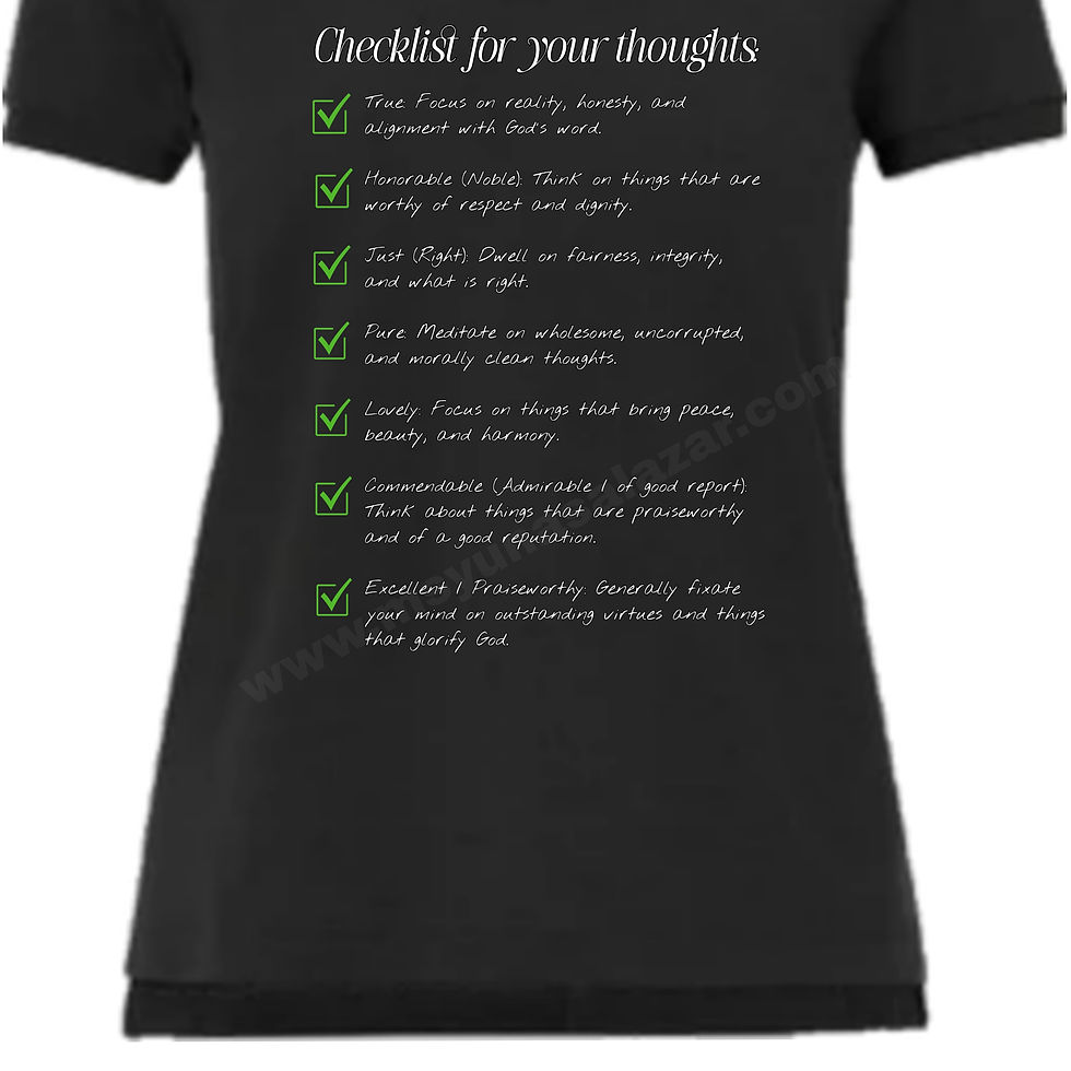 Миниатюра: God Philippians 4:8 Tshirt