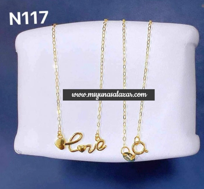 Love Heart Necklace Solid 18k Saudi Gold