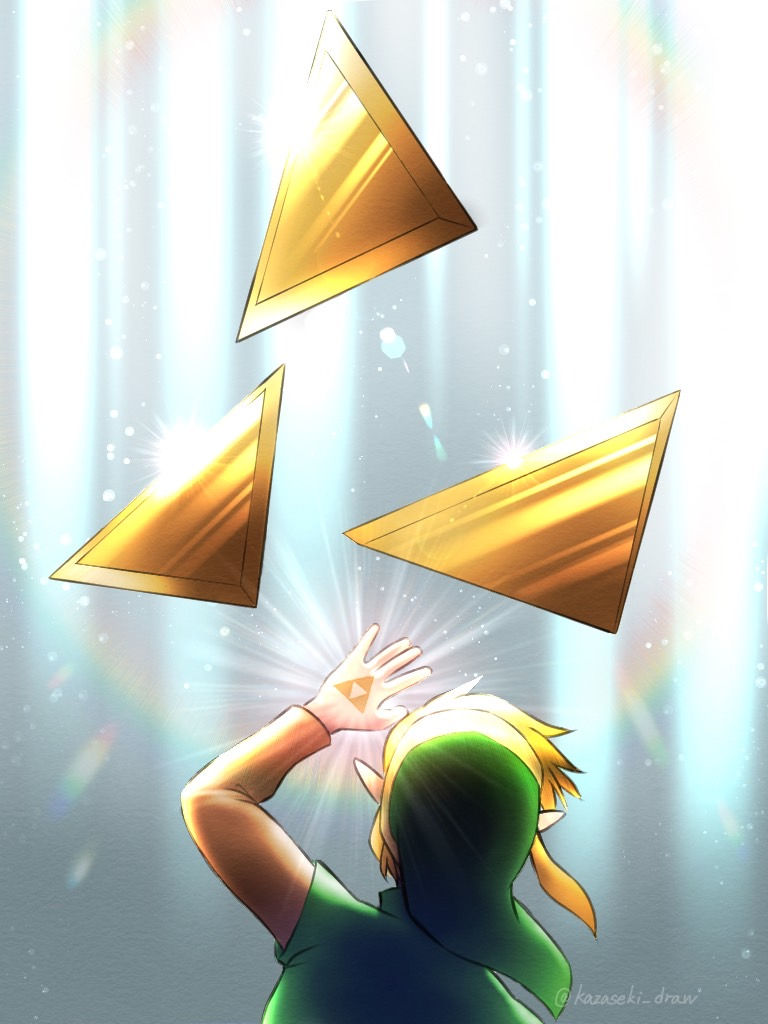 トライフォースの試練(ふしぎの木の実)(ゼルダテーマイラスト企画応募作品)