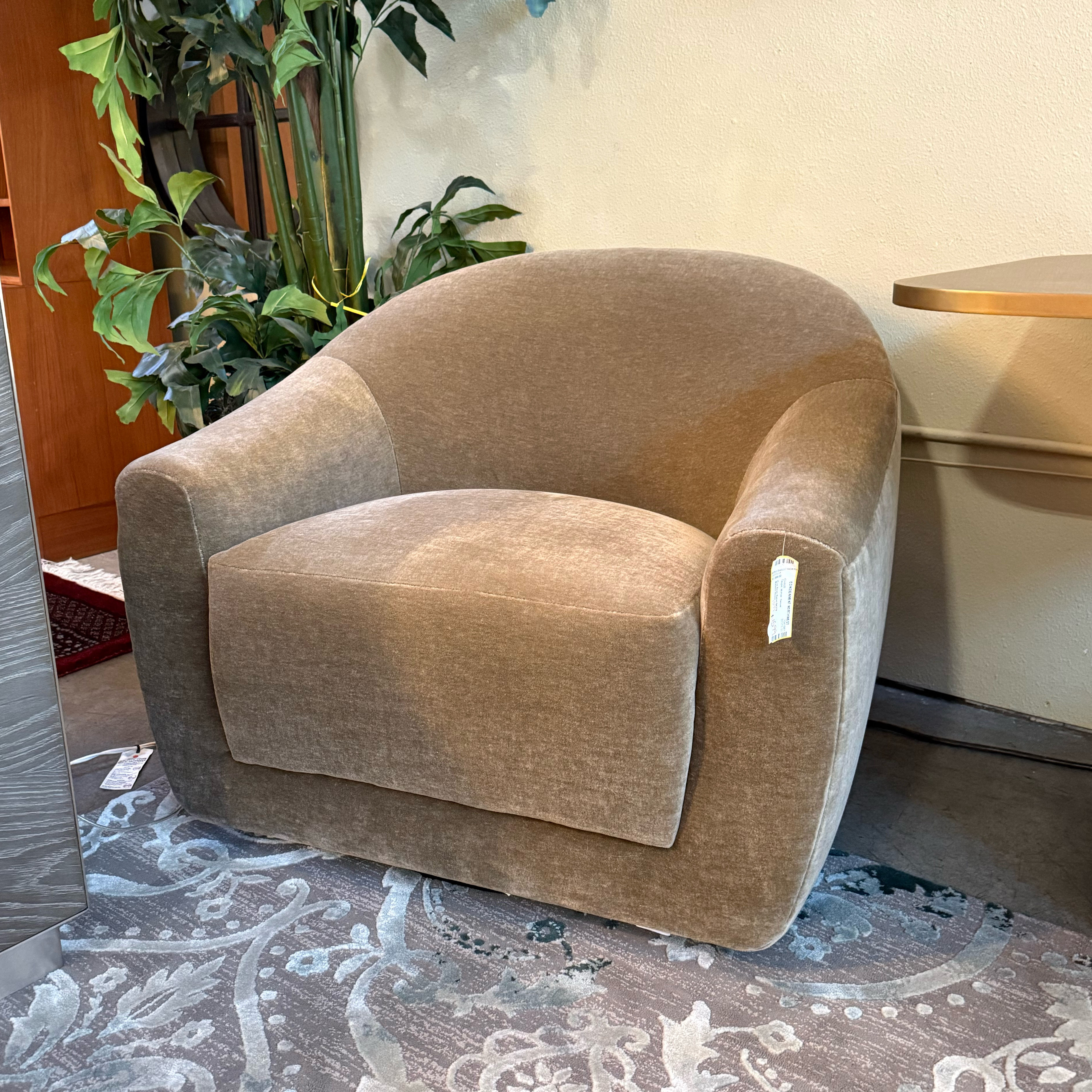 Maiden Home “Oliver” Mohair Swivel Chair