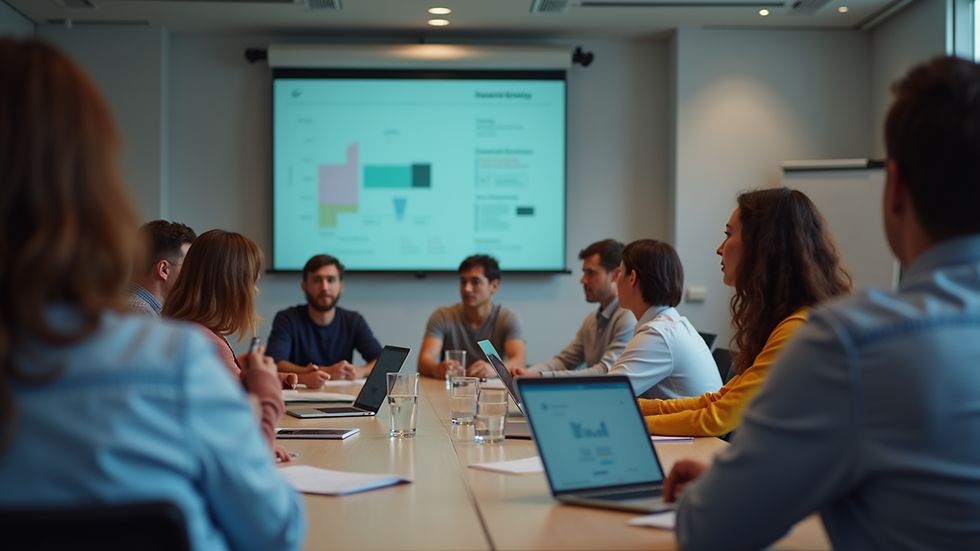 Eye-level view of a community meeting discussing data use