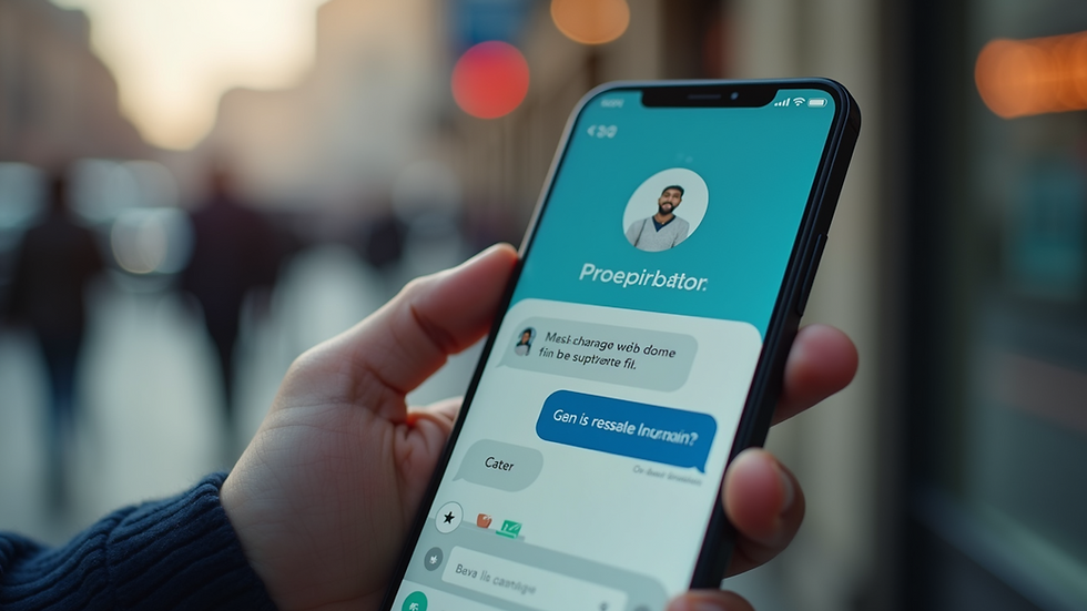 Close-up view of a smartphone screen showing an AI chatbot assisting with a donation