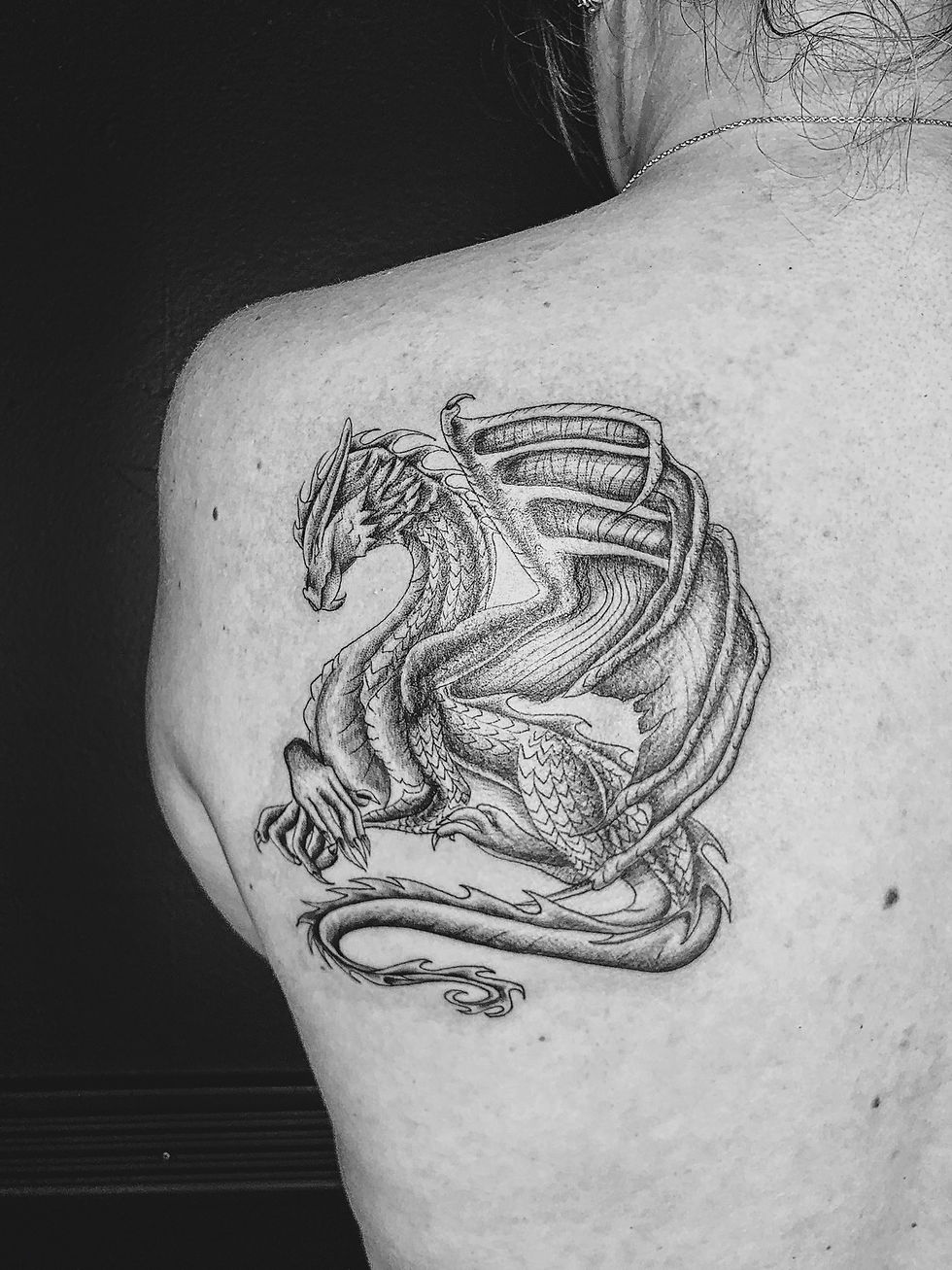 Dragon tattoo by Moe
