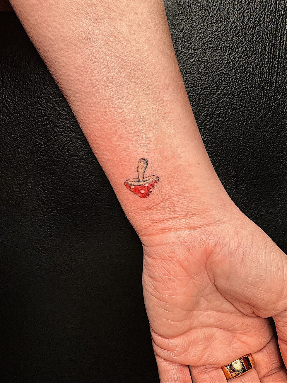 Little mushroom tattoo by Moe