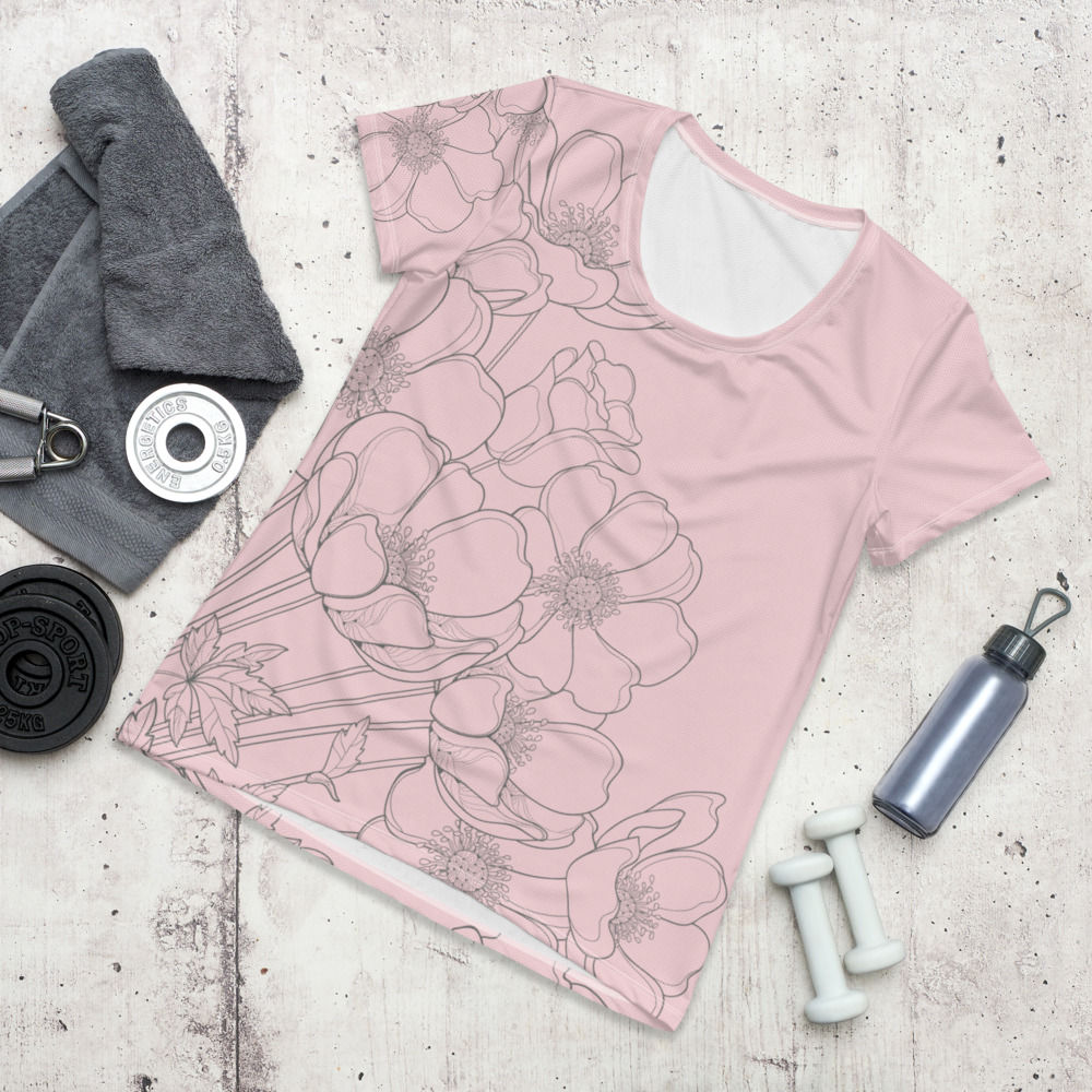 Pink Poppy Women's Athletic T-shirt