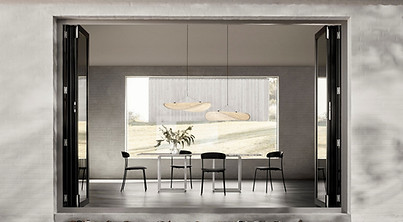 New Works_Autumn 21_Tense Pendant Ø90_Florence Dining Table Rectangular_Missing Chair_Wide