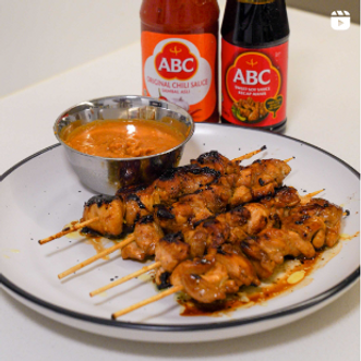 ABC sauce with chicken skewers