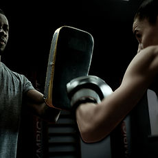 One-on-one personal training session at BOX-X gym in Stamford, Connecticut