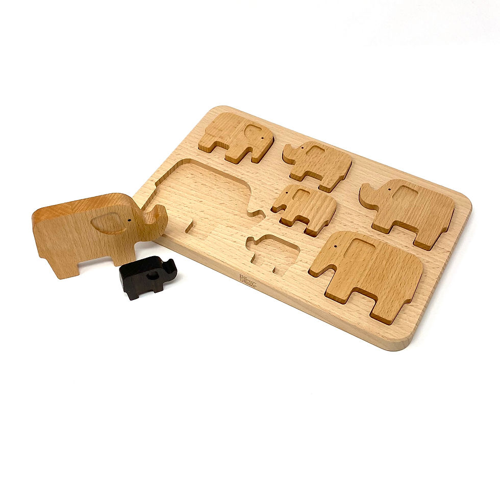 Bajo Elephant Natural Wooden Puzzle