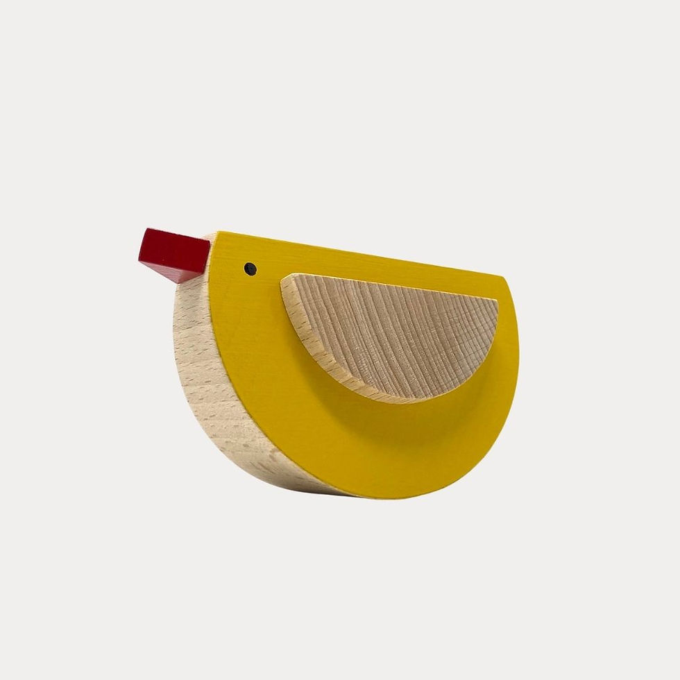 Popi Wooden Bird Yellow, Nursery Accessories