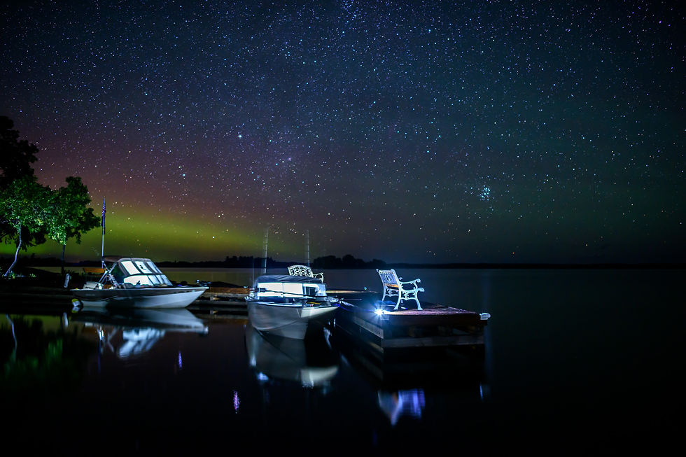 Fishing Boats at Night