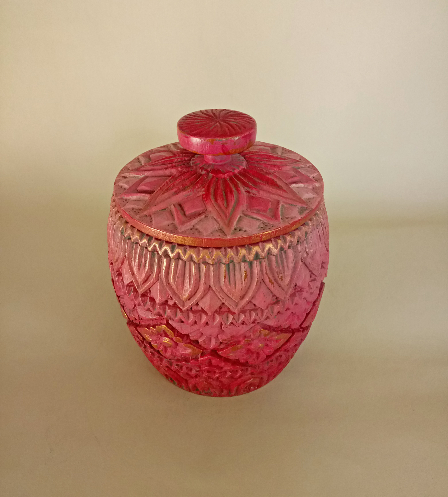 Pink & Gold Pot